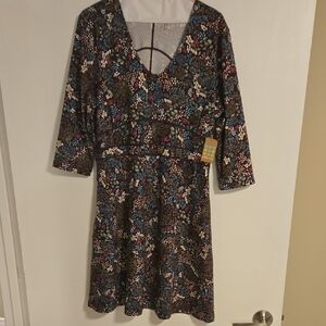 Title Nine Floral Dress 3/4 Sleeve